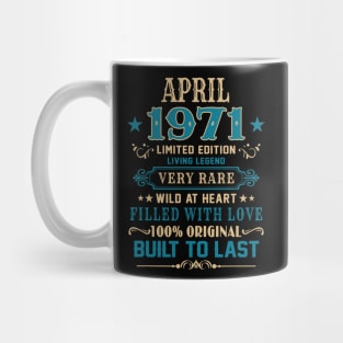 Vintage 48th Birthday April 1971 Shirt 48 Years Old Gift tee Mug